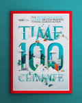Cover illustration for TIME100 Climate: The most influential leaders driving business to real climate action.